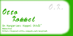 otto koppel business card
